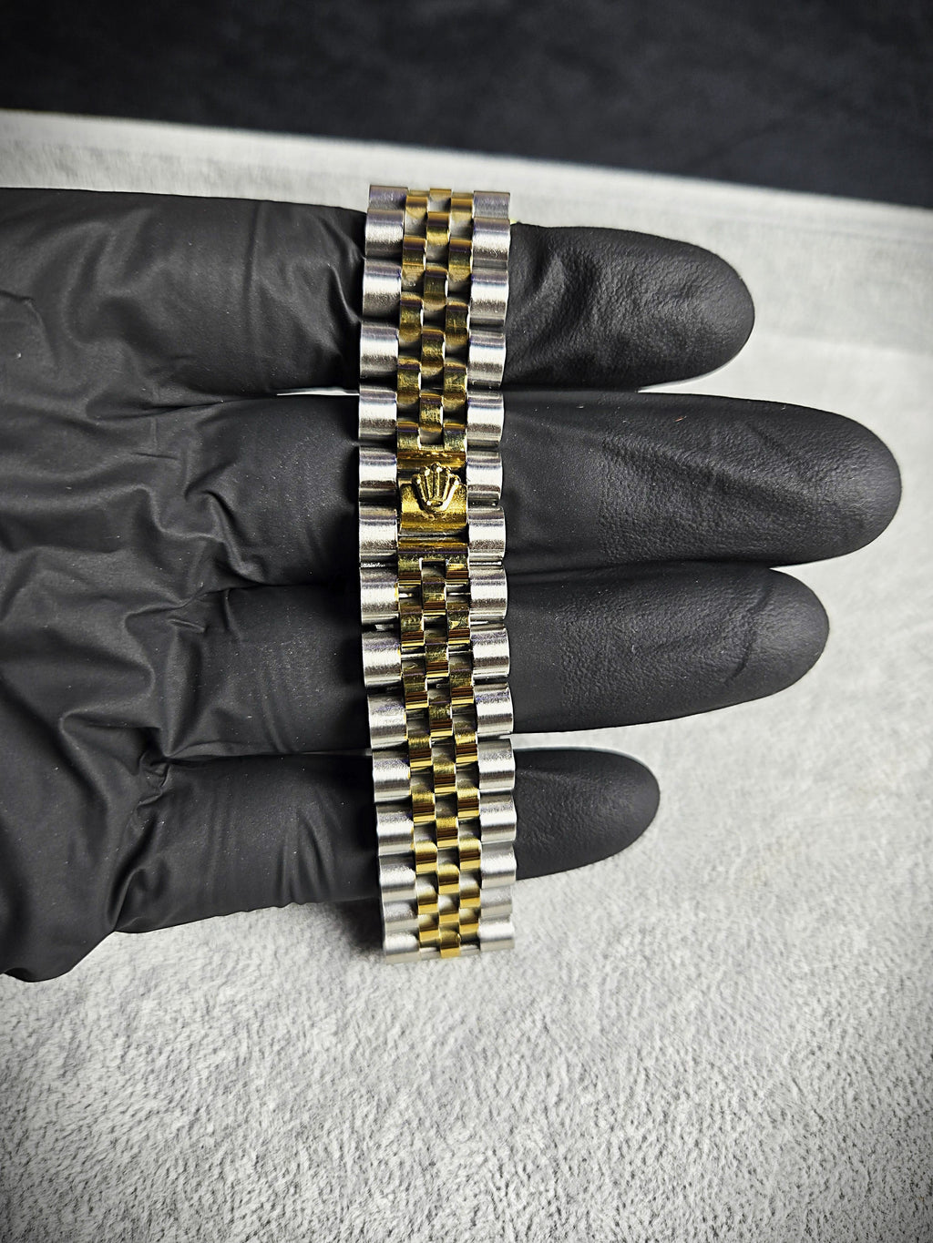 Rolex Day-Date Oyster Perpetual – Two-Tone Steel & Yellow Gold with Diamond Dial and Bezel