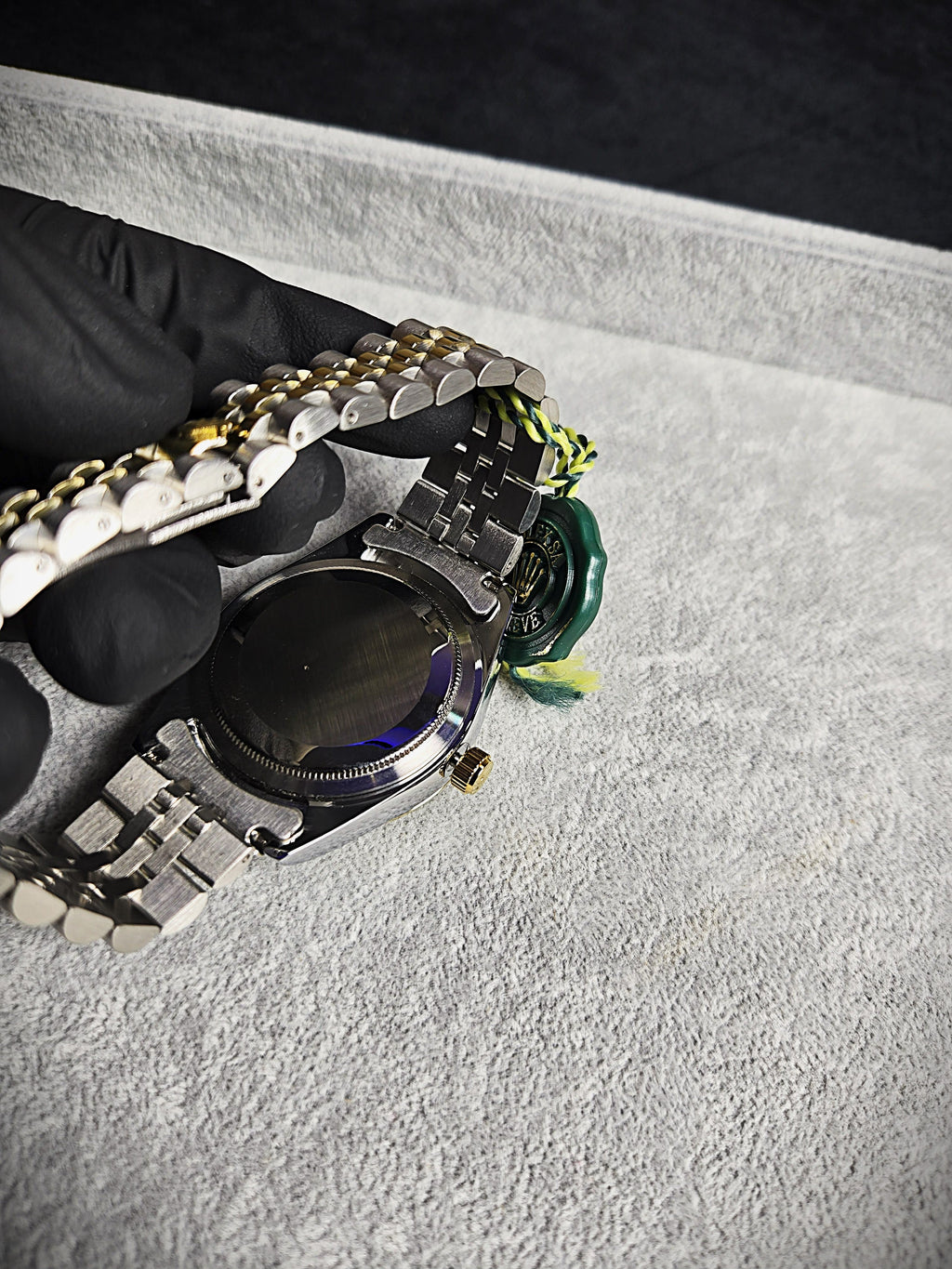 Rolex Day-Date Oyster Perpetual – Two-Tone Steel & Yellow Gold with Diamond Dial and Bezel