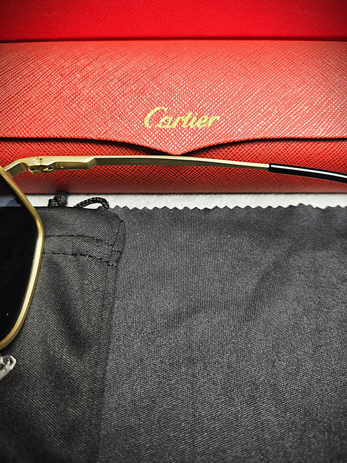 Cartier Black & Gold Square Glasses
