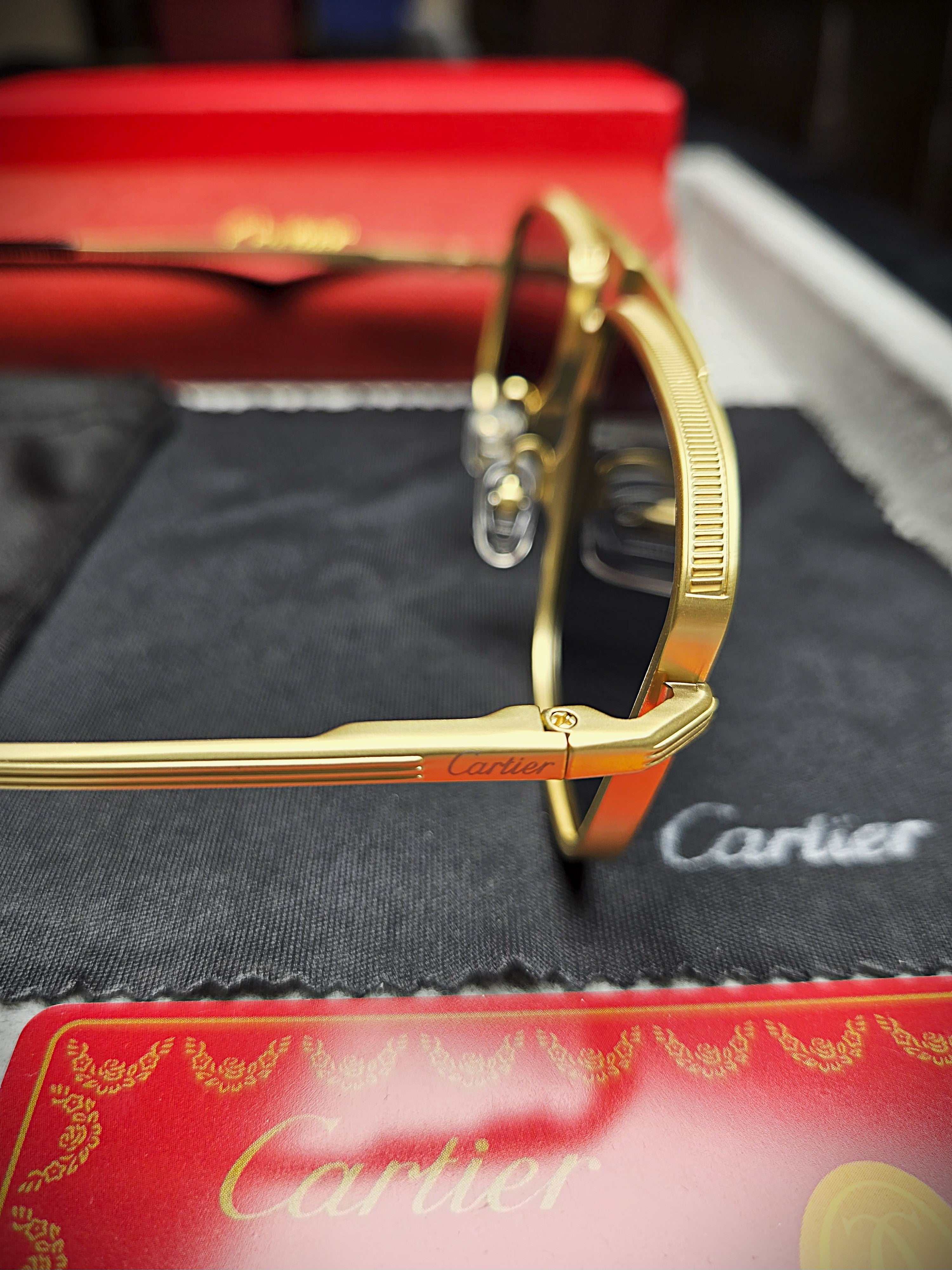 Cartier Black & Gold Square Glasses