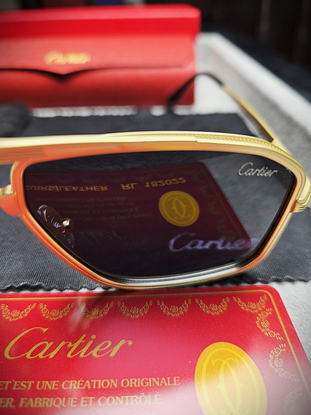 Cartier Black & Gold Square Glasses