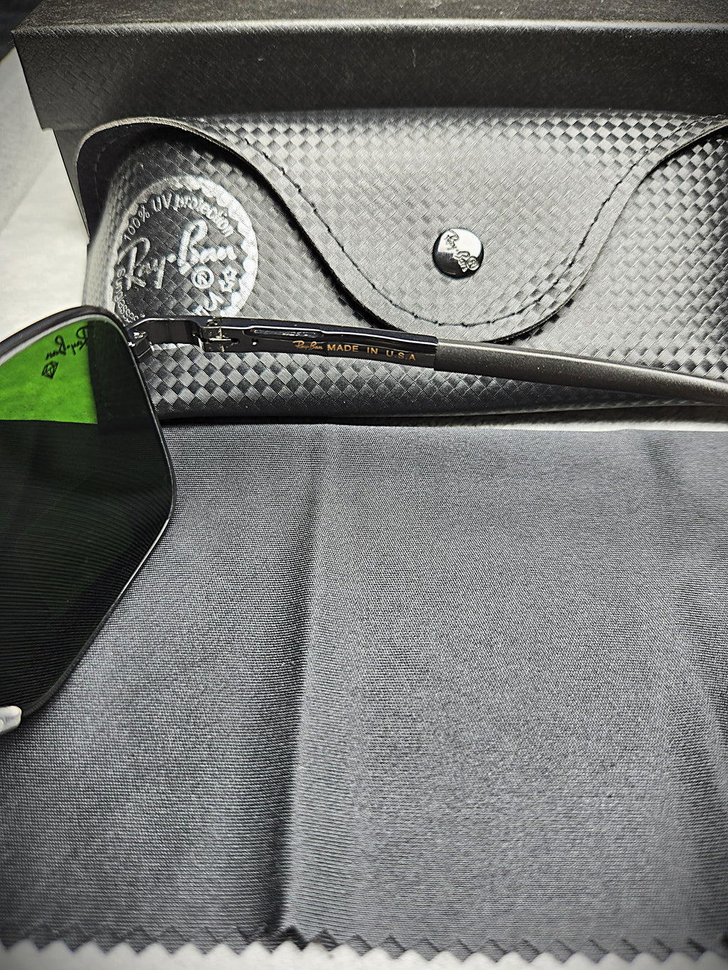 Ray-Ban Black Military Metallic Grey