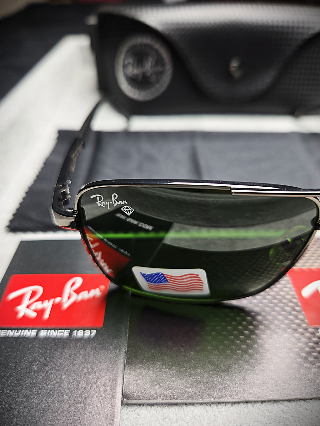 Ray-Ban Black Military Metallic Grey