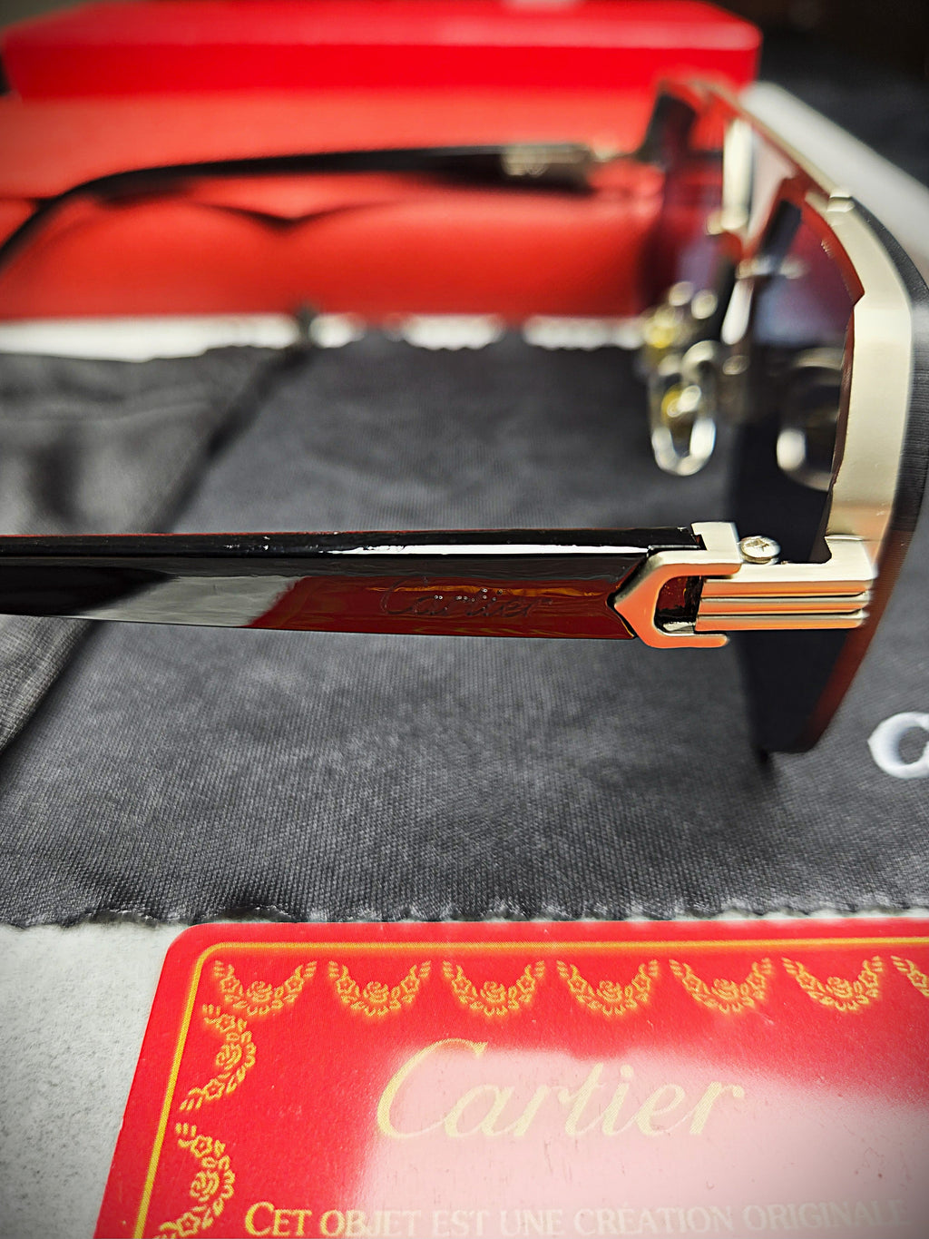 Cartier Black Acetate Optical Frames