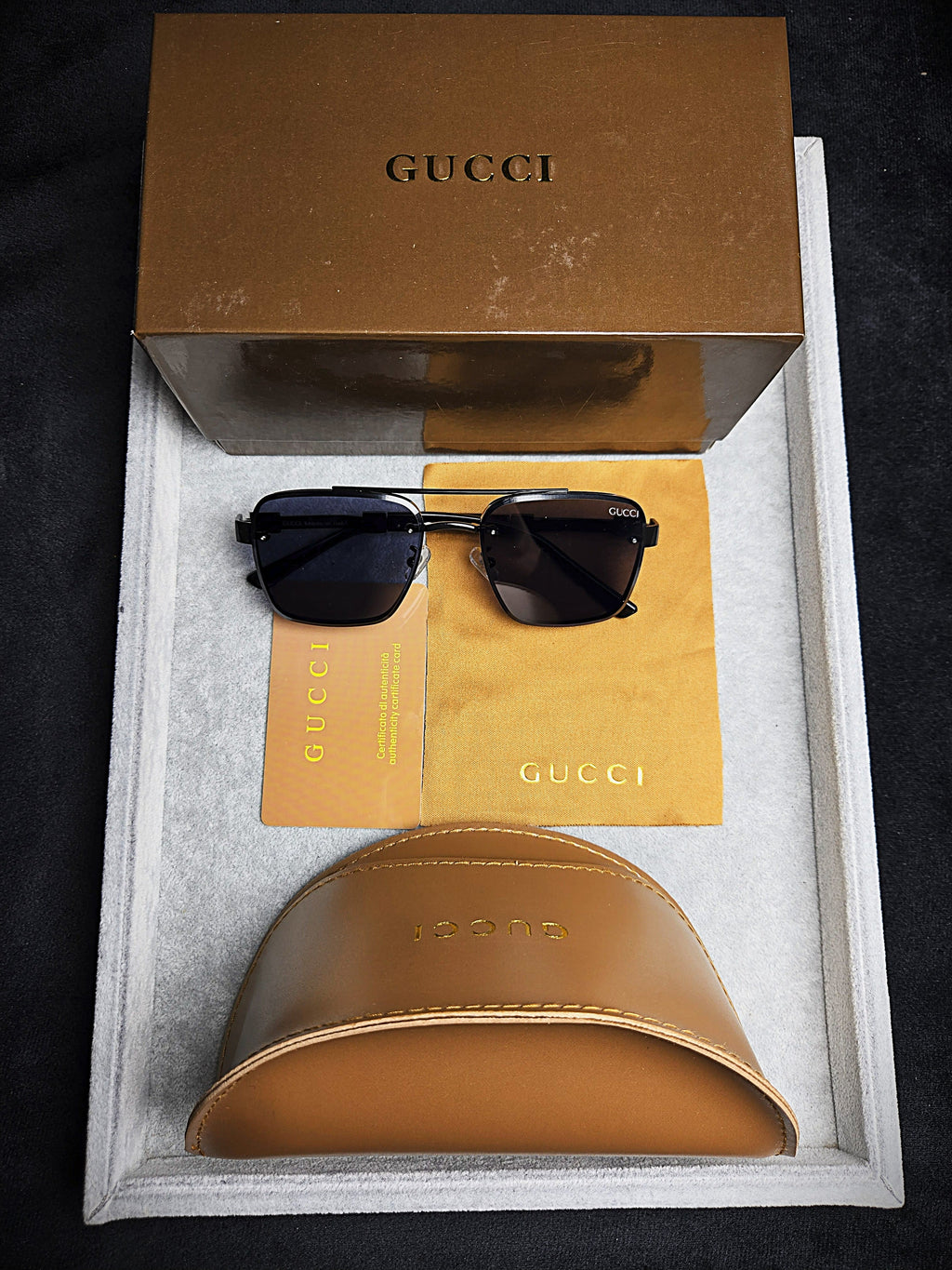 Gucci Black Shiny Eyeglasses