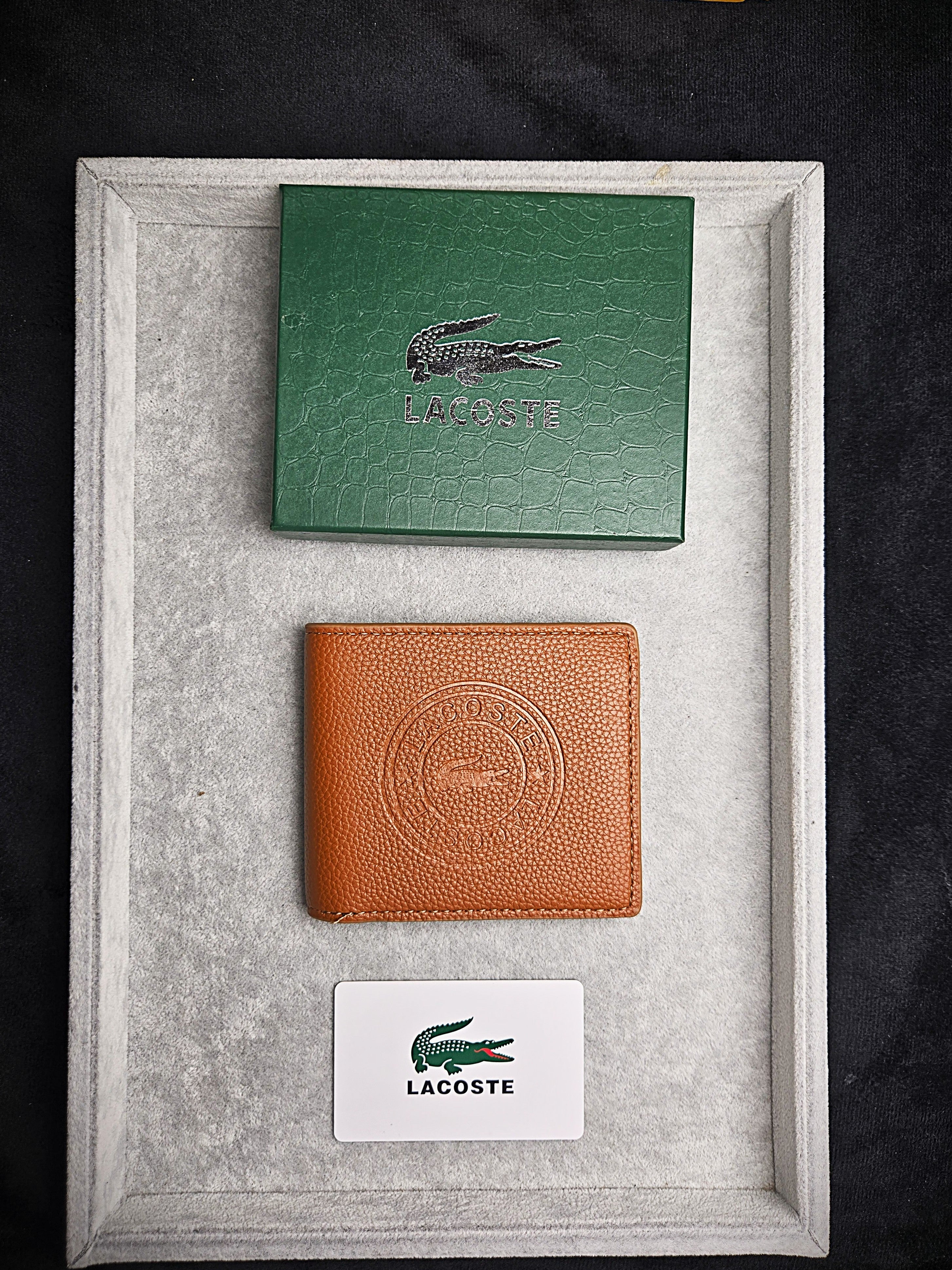 Lacoste Brown Leather Bifold Wallet